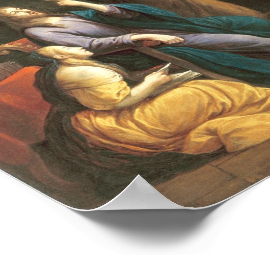 Jezus bij het Huis van Martha en Mary Poster (Hoek)