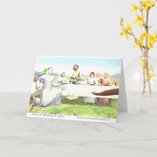 Jezus bij het huwelijk van Cana Kaart (Gele Bloem)