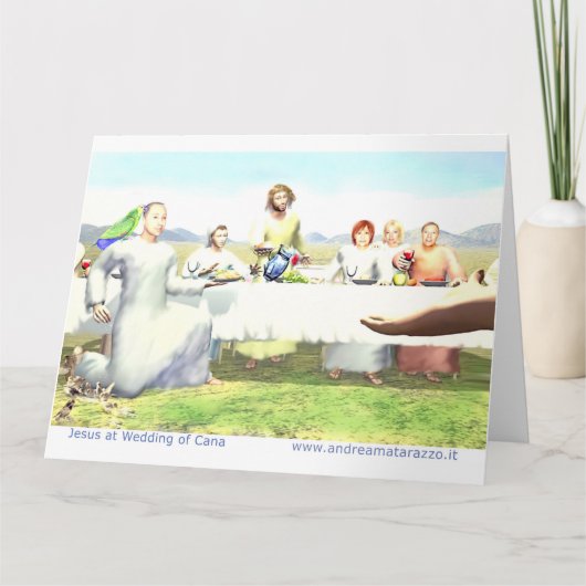 Jezus bij het huwelijk van Cana Kaart (Voorkant)