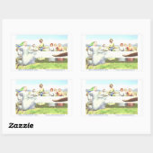 Jezus bij het huwelijk van Cana Rechthoekige Sticker (Vel)