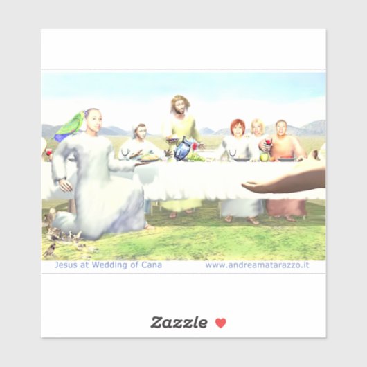 Jezus bij het huwelijk van Cana Sticker (Vel)