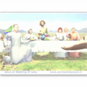 Jezus bij het huwelijk van Cana Sticker (Voorkant)