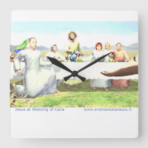 Jezus bij het huwelijk van Cana Vierkante Klok