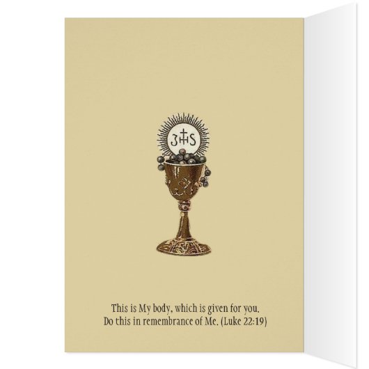 Jezus bij het laatste avondmaal Eerste Heilige Com (Binnen (Links))