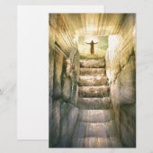 Jezus bij Legty Tomb Paasheropleving Briefpapier (Voorkant / Achterkant)