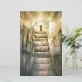 Jezus bij Legty Tomb Paasheropleving Briefpapier (Staand voorkant)