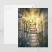 Jezus bij Legty Tomb Paasheropleving Feestdagenkaart (Voorkant / Achterkant)