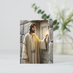 Jezus bij zonsopgang Antiek deur Briefkaart