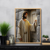 Jezus bij zonsopgang Antiek deur Poster