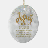 Jezus, Bijbelvers Vrolijk Kerstfeest Keramisch Ornament (Rechts)