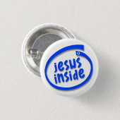 Jezus Binnen Ronde Button 3,2 Cm (Voorkant /achterkant)