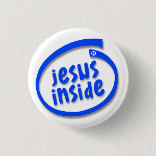 Jezus Binnen Ronde Button 3,2 Cm