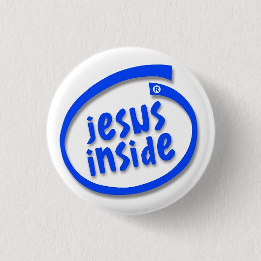 Jezus Binnen Ronde Button 3,2 Cm (Voorkant)