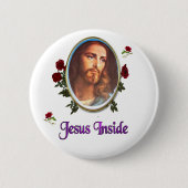 Jezus binnen ronde button 5,7 cm (Voorkant)