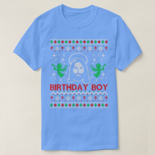 Jezus Birthday Boy Ugly kerstae T-shirt (Design voorkant)