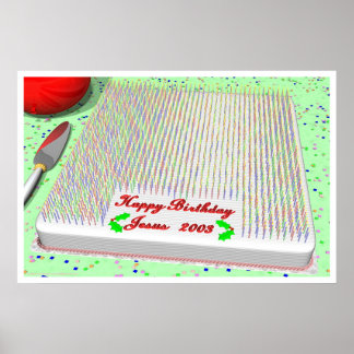 Jezus' Birthday Cake Poster
