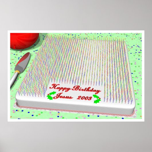 Jezus' Birthday Cake Poster (Voorkant)