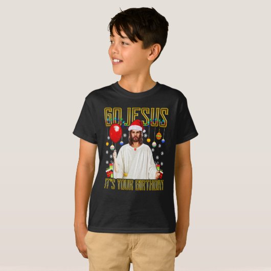 Jezus Birthday kerst T-shirt (Voorkant volledig)