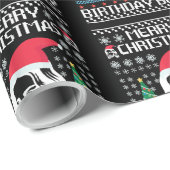 Jezus Birthday Ugly KerstSweater Cadeaupapier (Rol Hoek)