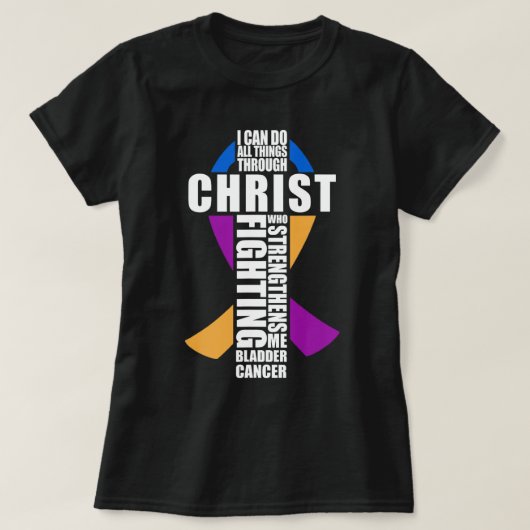 Jezus bladerkanker Christelijk t-shirt dat ik kan  (Design voorkant)