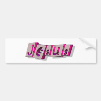 Jezus Bloc Fushia. Bumpersticker