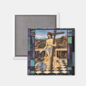 Jezus bloed van het religieuze achterban Magnet (Voorkant / Achterkant)