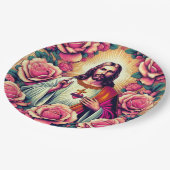 Jezus bloeit papieren borden! papieren bordje (Gekanteld)