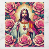 Jezus bloem wijn label! wijn etiket (Enkel label)