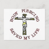Jezus "Body Piercing" Briefkaart (Voorkant)