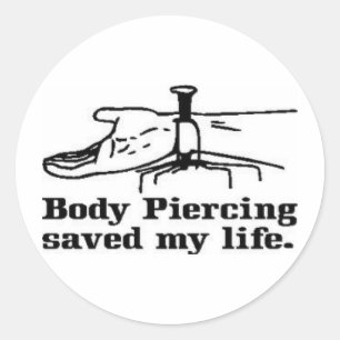 Jezus "Body Piercing" Ronde Sticker
