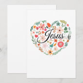 Jezus Boho Christelijk Hart Motief Inspirerend Kaart (Voorkant / Achterkant)