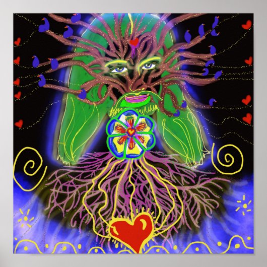 Jezus, boom van het leven poster (Voorkant)