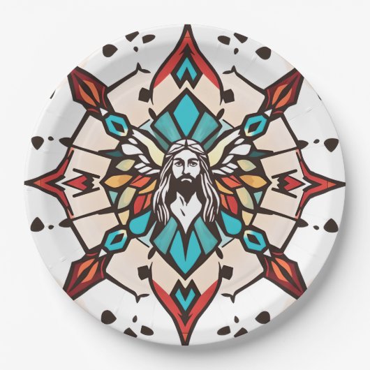 Jezus borden! papieren bordje (Voorkant)