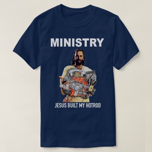 Jezus bouwde mijn hotrod t-shirt (Design voorkant)
