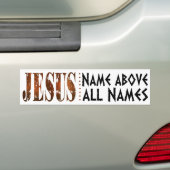 Jezus boven alle namen bumpersticker (Op auto)