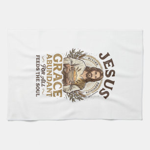 Jezus Bowling Vintage T-shirt Christelijke Grafiek Theedoek