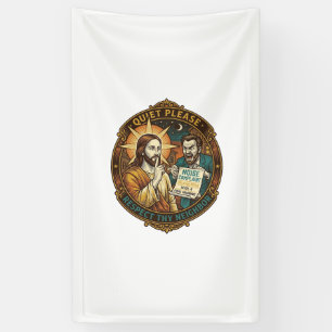 Jezus Boze Buur Geluidsoverlast Luid Feest Politie Spandoek