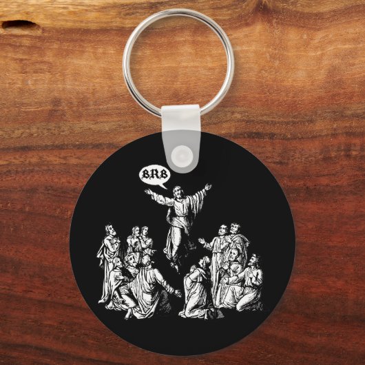 Jezus BRB lol shirt Sleutelhanger (Voorkant)