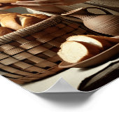 Jezus breekt brood met zachte genade poster (Hoek)