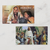 Jezus breekt brood visitekaartje (Voorkant / Achterkant)