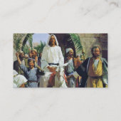 Jezus breekt brood visitekaartje (Achterkant)