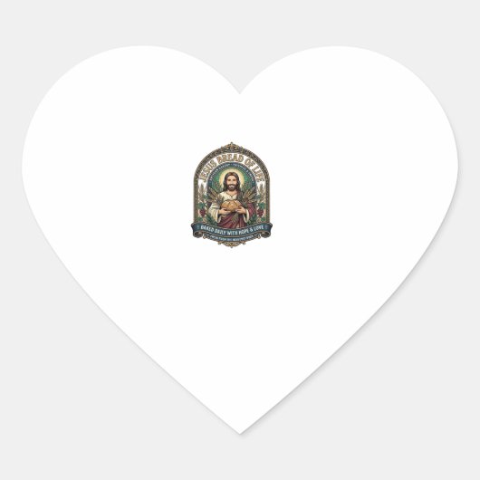 Jezus Brood Des Levens Jezus Brood Des Levens Bakk Hart Sticker (Voorkant)