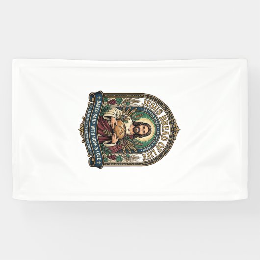 Jezus Brood Des Levens Jezus Brood Des Levens Bakk Spandoek (Horizontaal)