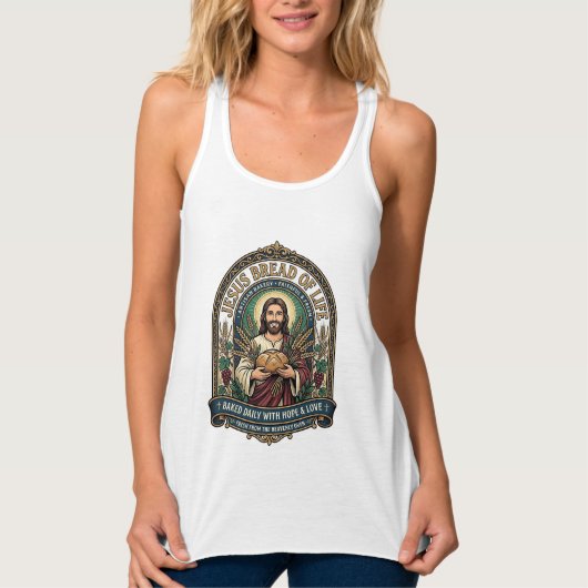 Jezus Brood Des Levens Jezus Brood Des Levens Bakk Tanktop (Voorkant)
