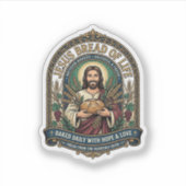 Jezus Brood Des Levens Jezus Brood Leven Bakkerij Sticker (Voorkant)