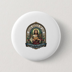 Jezus Brood Van Leven Jezus Brood Leven Bakkerij C Ronde Button 5,7 Cm