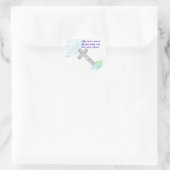 Jezus brugstickers ronde sticker (Tas)