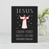 Jezus Bruine Ongedocumenteerde Immigrant Kaart (Staand voorkant)