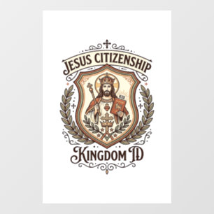 Jezus Burgerschaap Koninkrijk ID Jezus Burgerscha Raamsticker