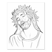 Jezus buste 2 illustratie patroon kunst stempel (Afrduk)